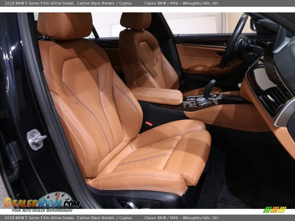 2018 BMW 5 Series 540i xDrive Sedan Carbon Black Metallic / Cognac Photo #20