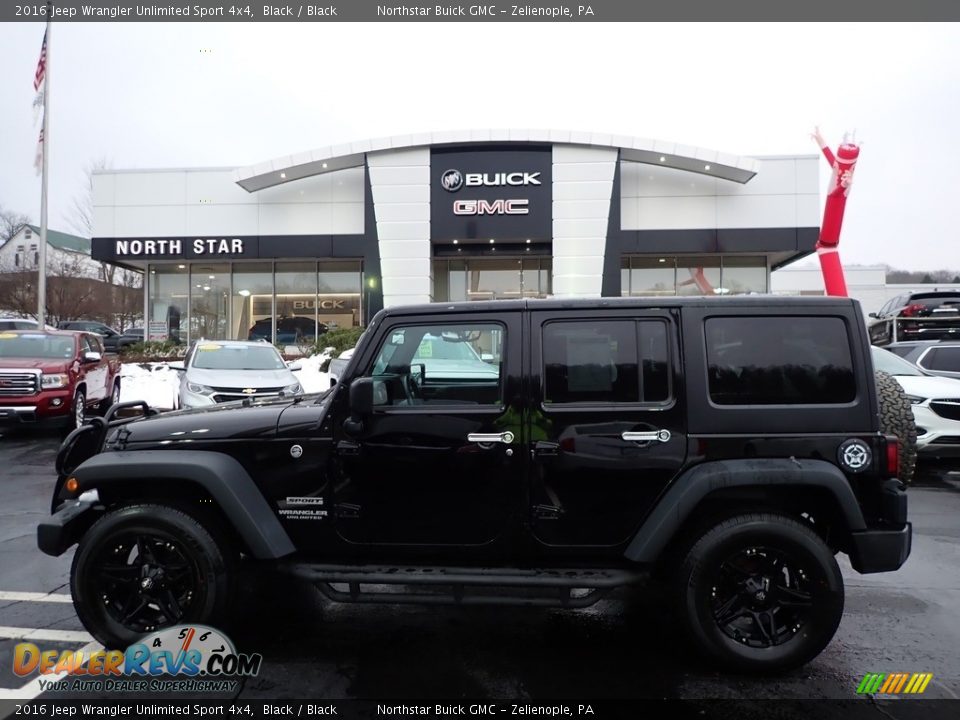 2016 Jeep Wrangler Unlimited Sport 4x4 Black / Black Photo #1