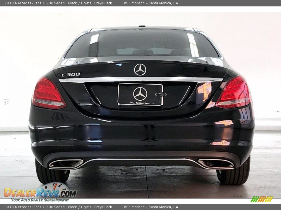 2018 Mercedes-Benz C 300 Sedan Black / Crystal Grey/Black Photo #3