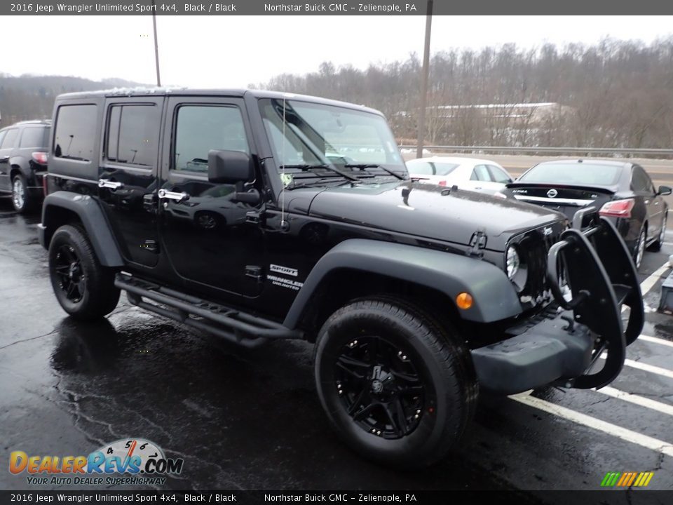 2016 Jeep Wrangler Unlimited Sport 4x4 Black / Black Photo #4