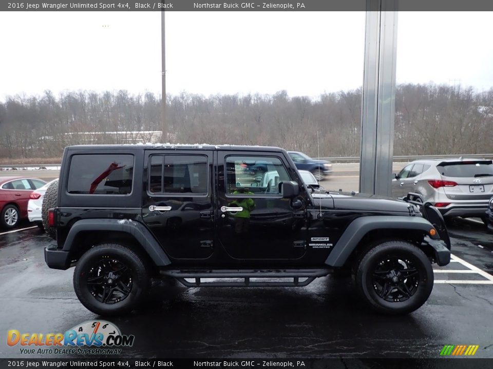 2016 Jeep Wrangler Unlimited Sport 4x4 Black / Black Photo #5