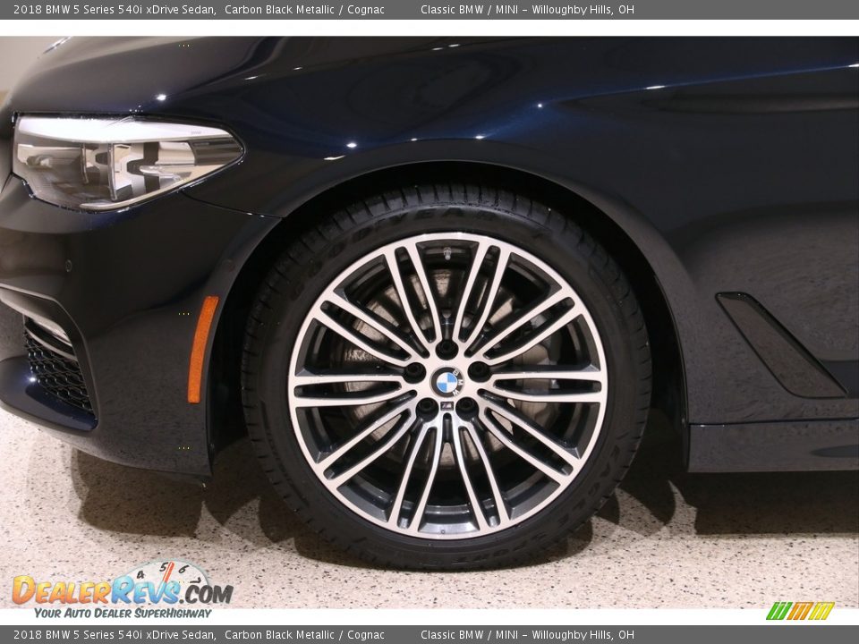 2018 BMW 5 Series 540i xDrive Sedan Carbon Black Metallic / Cognac Photo #26
