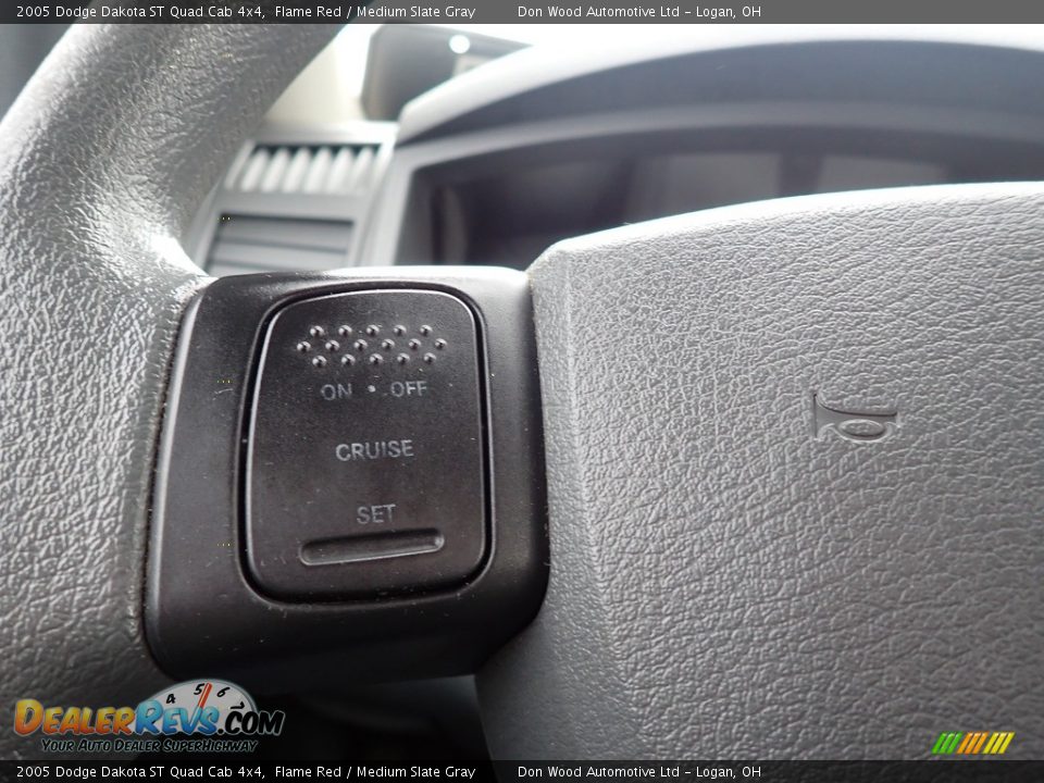 2005 Dodge Dakota ST Quad Cab 4x4 Flame Red / Medium Slate Gray Photo #21