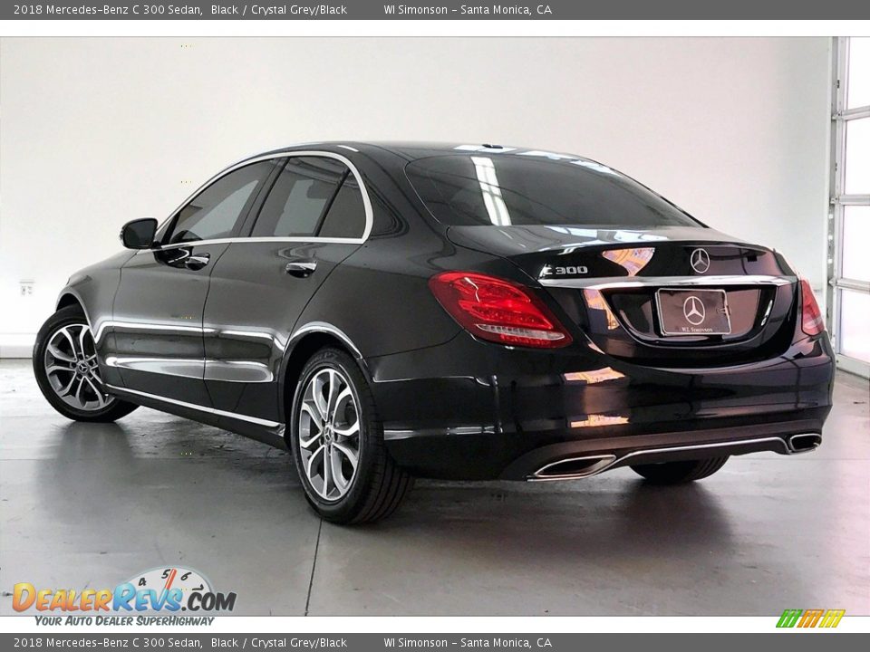 2018 Mercedes-Benz C 300 Sedan Black / Crystal Grey/Black Photo #10