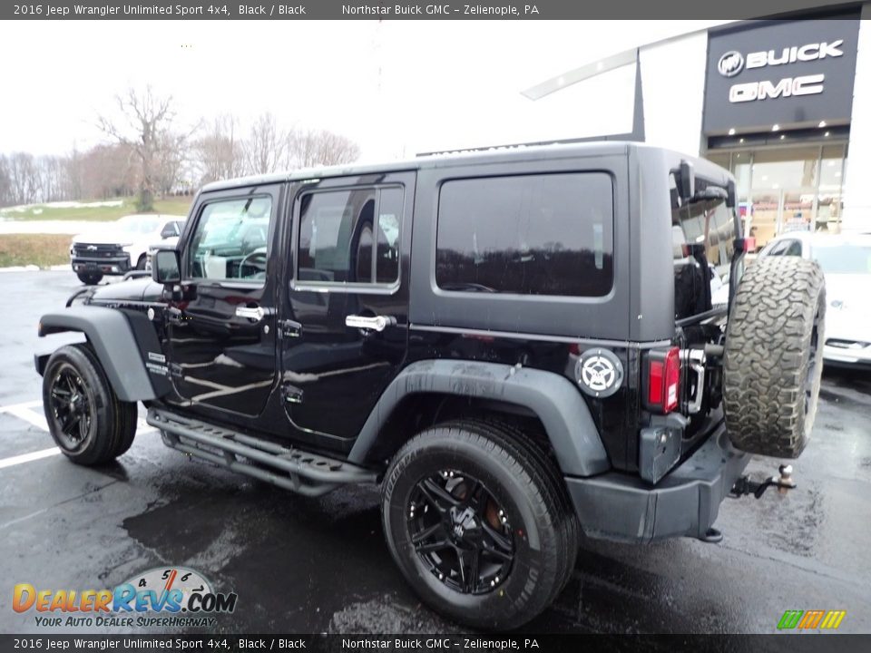 2016 Jeep Wrangler Unlimited Sport 4x4 Black / Black Photo #12