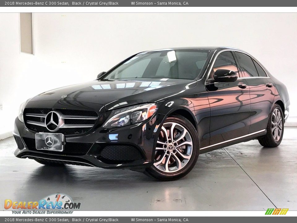 2018 Mercedes-Benz C 300 Sedan Black / Crystal Grey/Black Photo #12