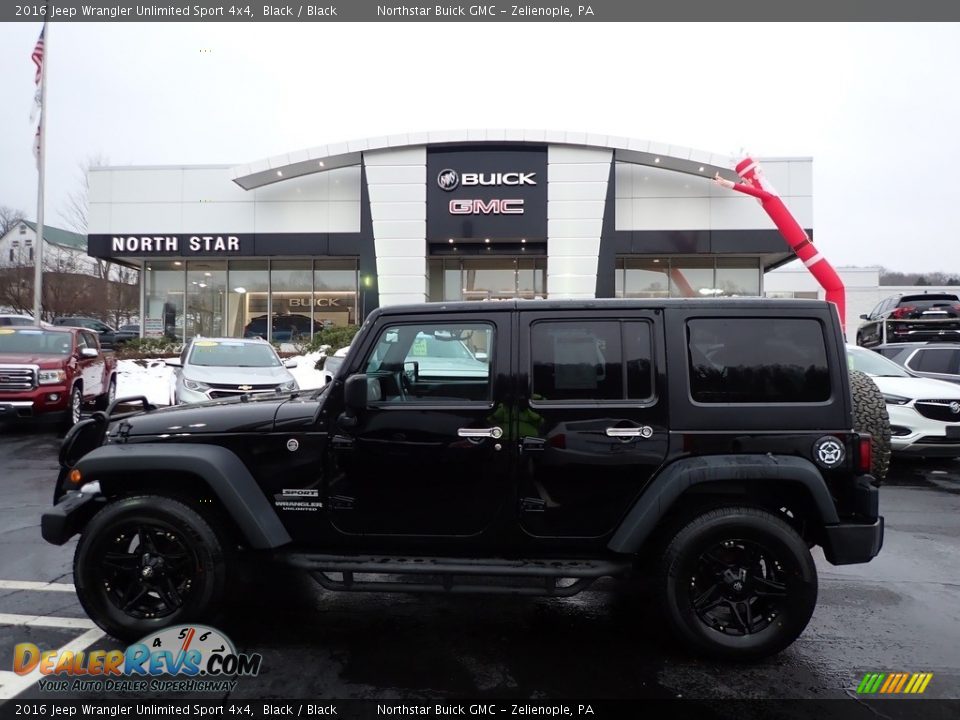 2016 Jeep Wrangler Unlimited Sport 4x4 Black / Black Photo #13