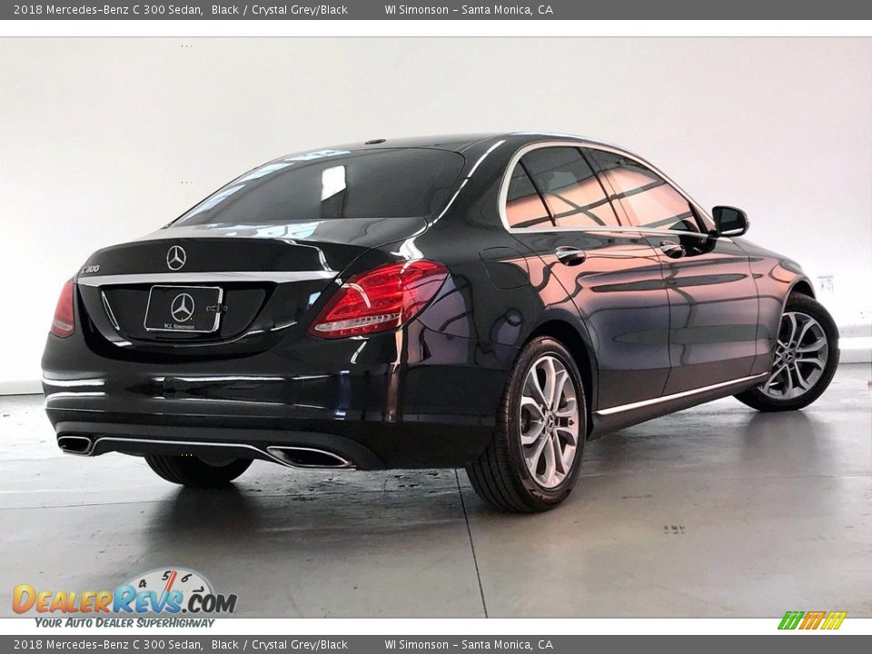 2018 Mercedes-Benz C 300 Sedan Black / Crystal Grey/Black Photo #13