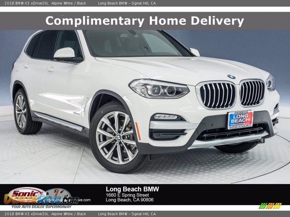 2018 BMW X3 xDrive30i Alpine White / Black Photo #1