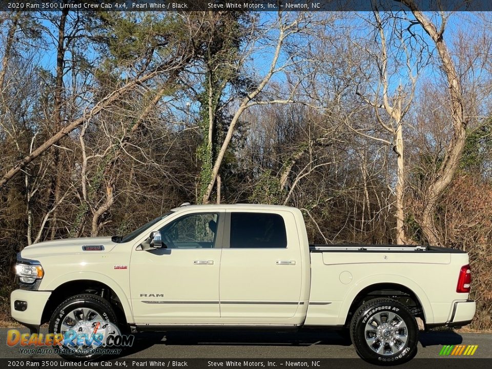 Pearl White 2020 Ram 3500 Limited Crew Cab 4x4 Photo #1