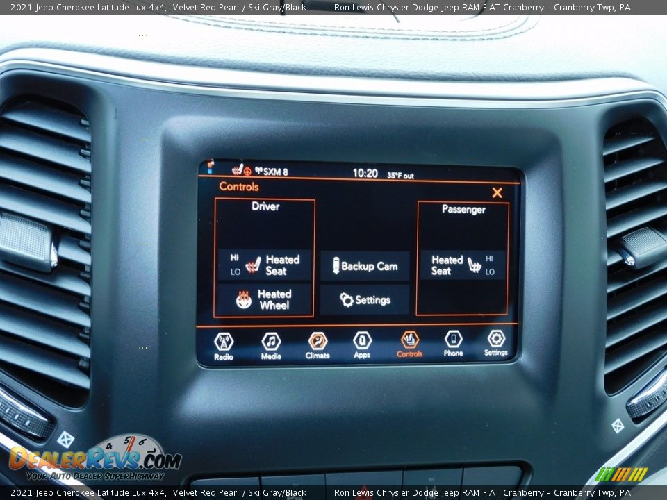 2021 Jeep Cherokee Latitude Lux 4x4 Velvet Red Pearl / Ski Gray/Black Photo #16
