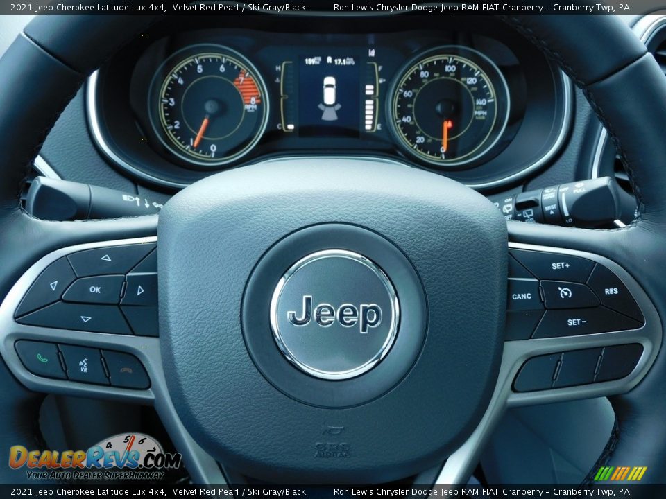 2021 Jeep Cherokee Latitude Lux 4x4 Velvet Red Pearl / Ski Gray/Black Photo #19