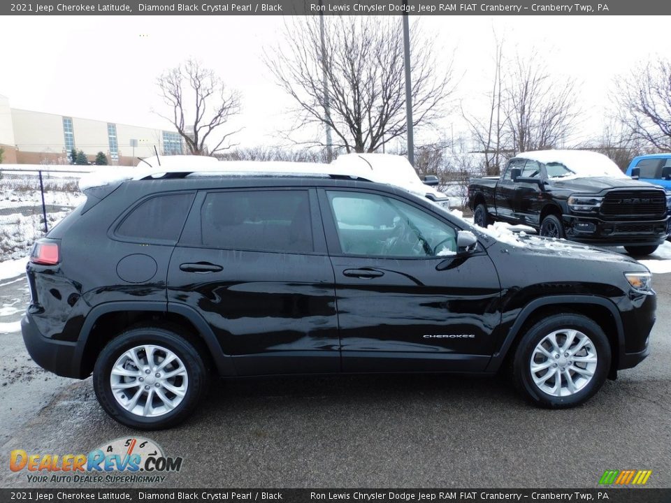 2021 Jeep Cherokee Latitude Diamond Black Crystal Pearl / Black Photo #4