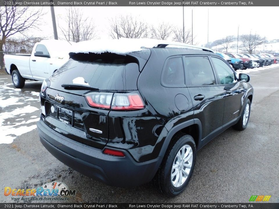 2021 Jeep Cherokee Latitude Diamond Black Crystal Pearl / Black Photo #5