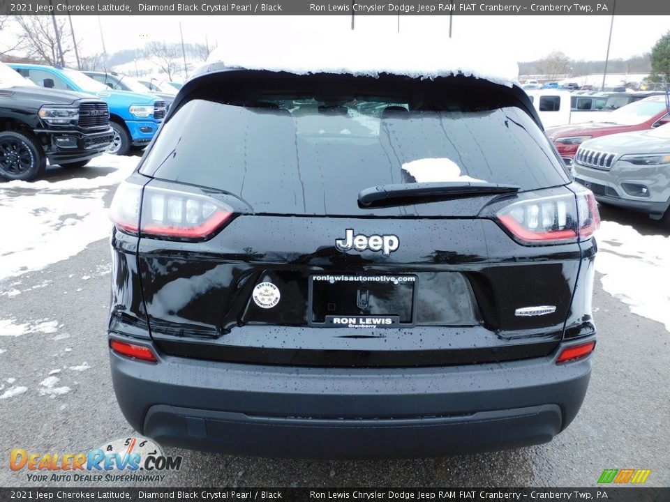 2021 Jeep Cherokee Latitude Diamond Black Crystal Pearl / Black Photo #6