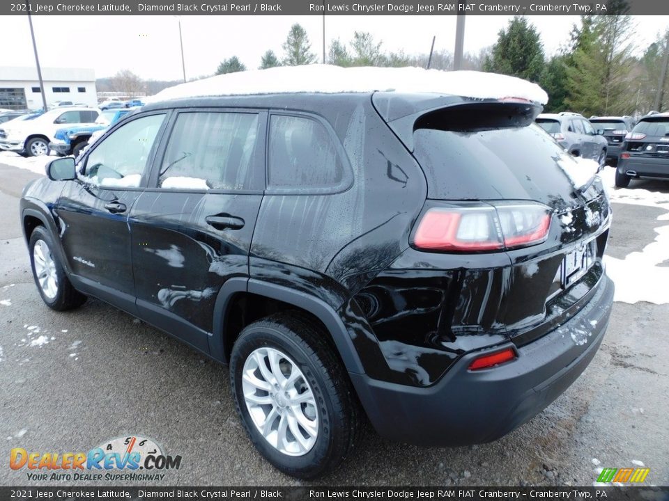 2021 Jeep Cherokee Latitude Diamond Black Crystal Pearl / Black Photo #8