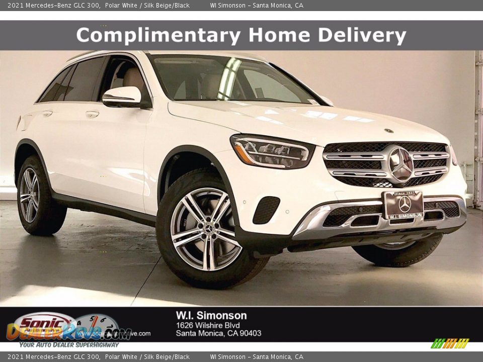 2021 Mercedes-Benz GLC 300 Polar White / Silk Beige/Black Photo #1