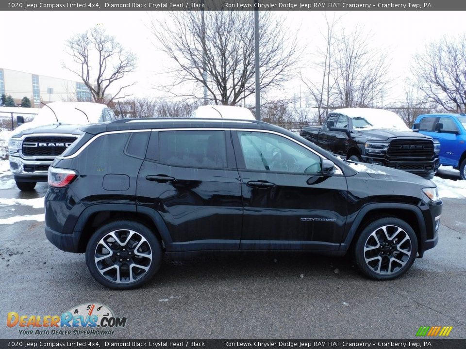 2020 Jeep Compass Limted 4x4 Diamond Black Crystal Pearl / Black Photo #4