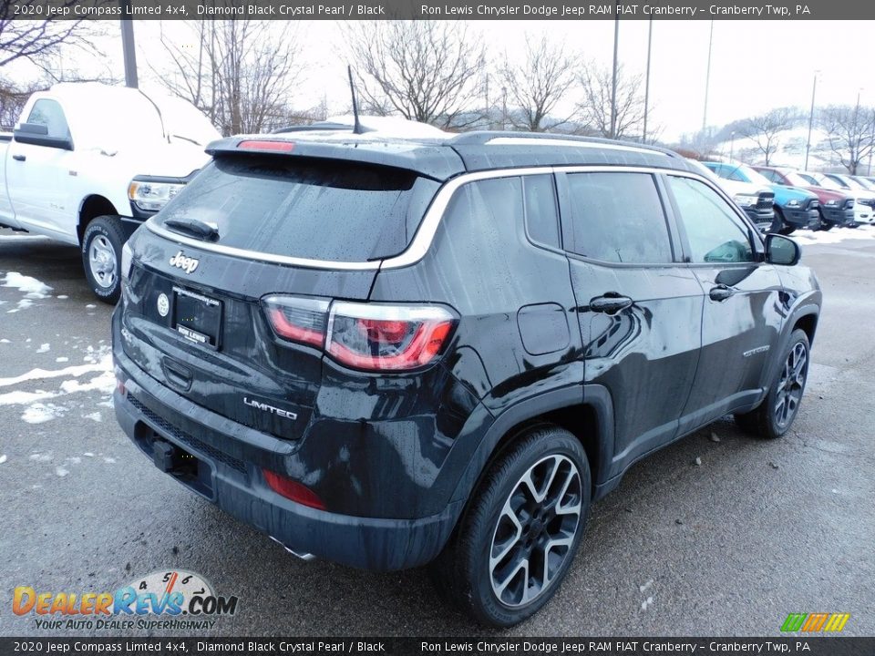 2020 Jeep Compass Limted 4x4 Diamond Black Crystal Pearl / Black Photo #5