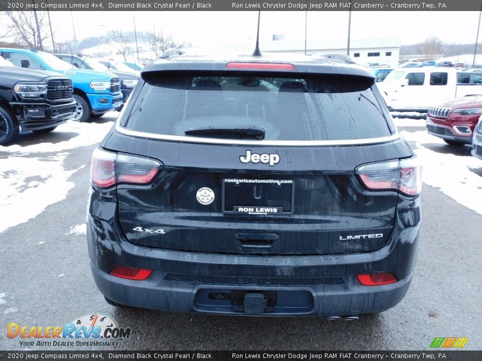 2020 Jeep Compass Limted 4x4 Diamond Black Crystal Pearl / Black Photo #6