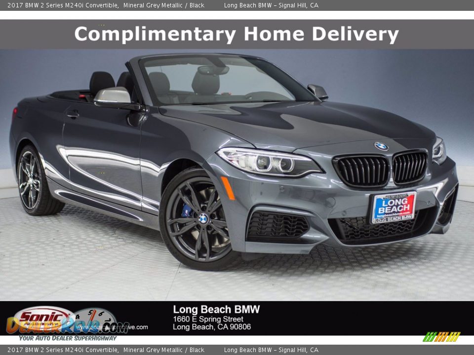 2017 BMW 2 Series M240i Convertible Mineral Grey Metallic / Black Photo #1