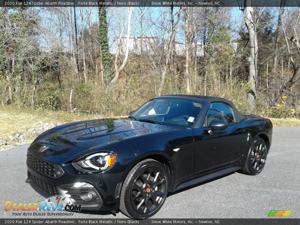 2020 Fiat 124 Spider Abarth Roadster Forte Black Metallic / Nero (Black) Photo #3