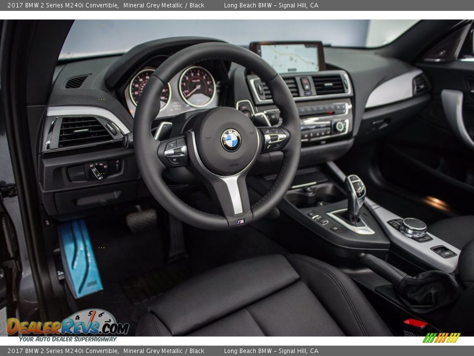 Black Interior - 2017 BMW 2 Series M240i Convertible Photo #6