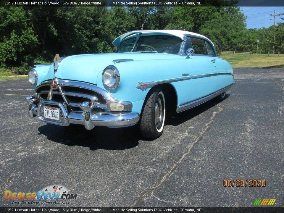 1952 Hudson Hornet Hollywood Sky Blue / Beige/White Photo #10