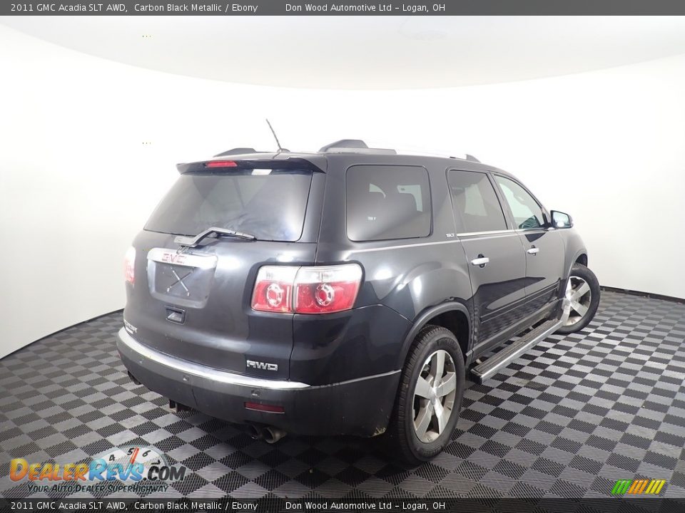 2011 GMC Acadia SLT AWD Carbon Black Metallic / Ebony Photo #7