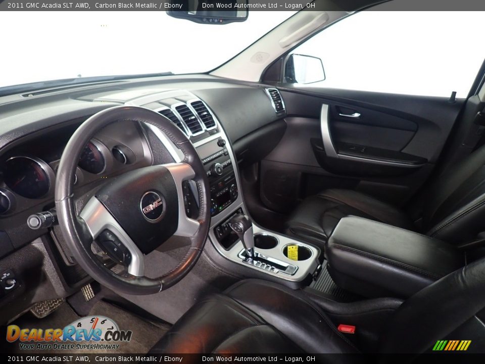 2011 GMC Acadia SLT AWD Carbon Black Metallic / Ebony Photo #10