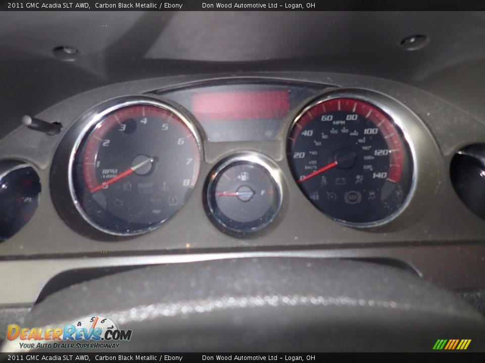 2011 GMC Acadia SLT AWD Carbon Black Metallic / Ebony Photo #12