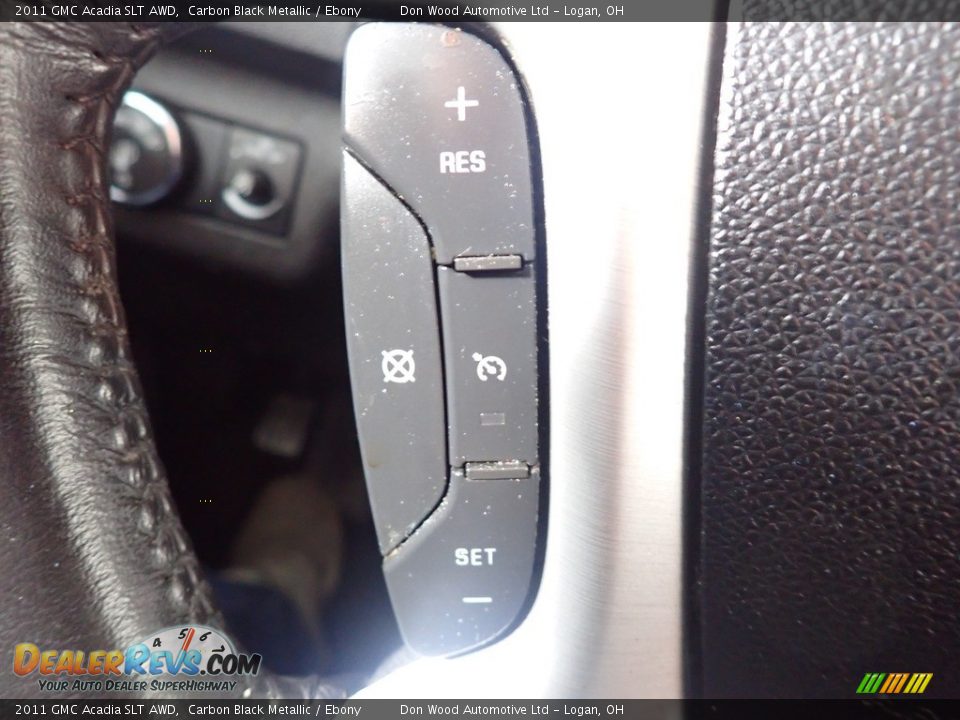 2011 GMC Acadia SLT AWD Carbon Black Metallic / Ebony Photo #13