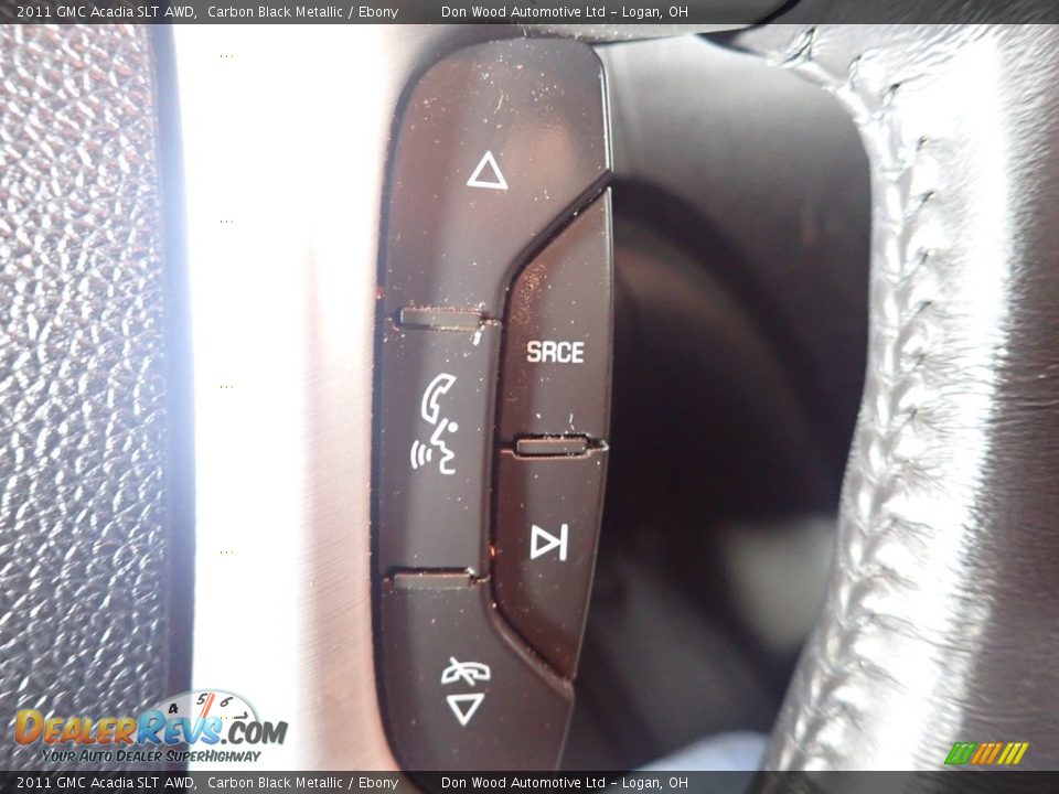 2011 GMC Acadia SLT AWD Carbon Black Metallic / Ebony Photo #14