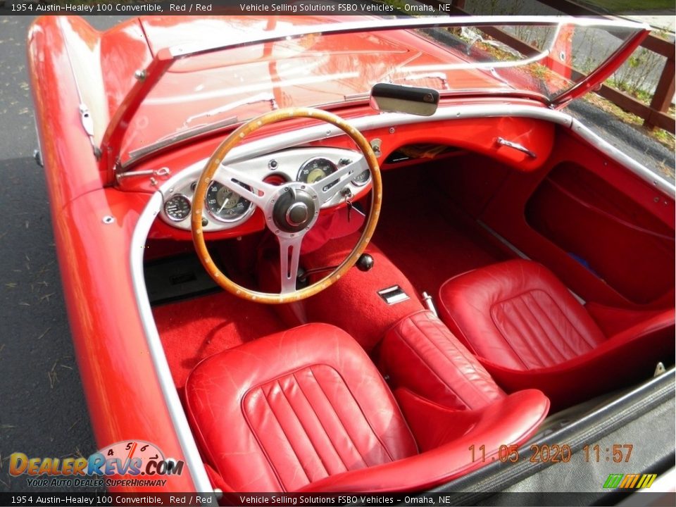 Red Interior - 1954 Austin-Healey 100 Convertible Photo #3