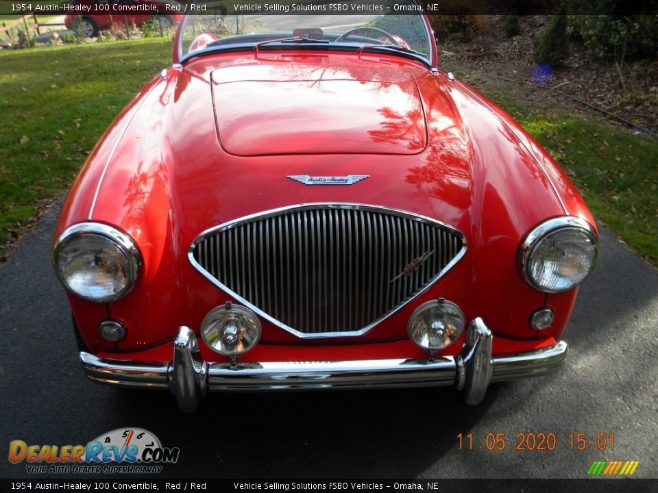 1954 Austin-Healey 100 Convertible Red / Red Photo #15