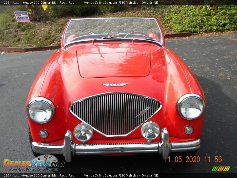 1954 Austin-Healey 100 Convertible Red / Red Photo #16