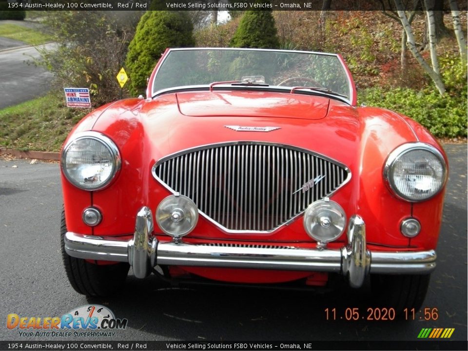 1954 Austin-Healey 100 Convertible Red / Red Photo #17