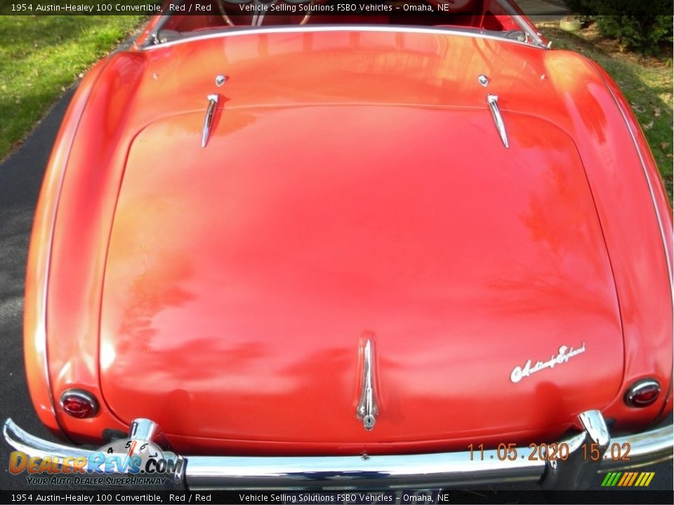 1954 Austin-Healey 100 Convertible Red / Red Photo #18