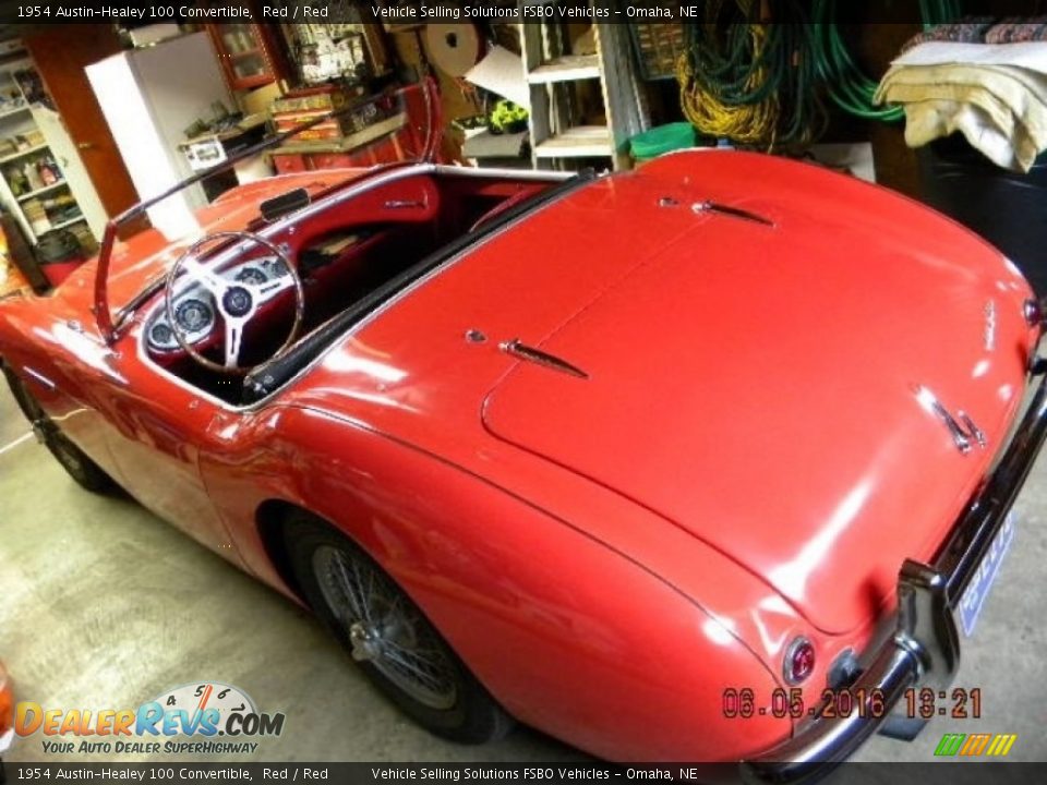 1954 Austin-Healey 100 Convertible Red / Red Photo #21