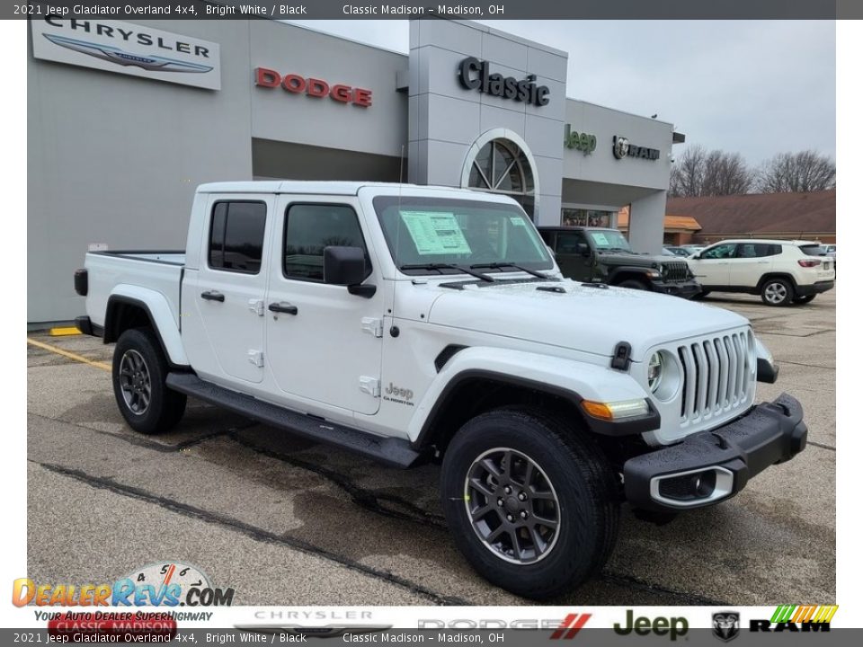 2021 Jeep Gladiator Overland 4x4 Bright White / Black Photo #1