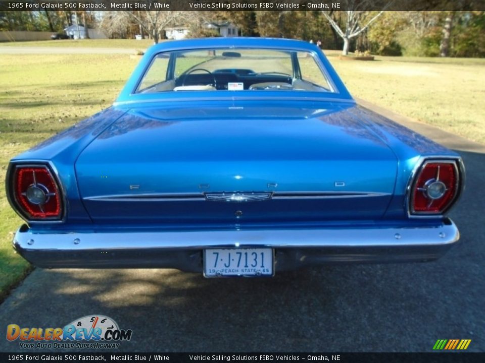 1965 Ford Galaxie 500 Fastback Metallic Blue / White Photo #11