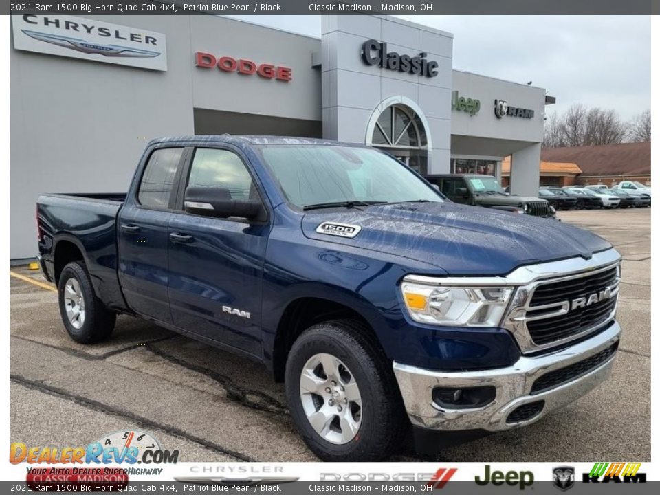 2021 Ram 1500 Big Horn Quad Cab 4x4 Patriot Blue Pearl / Black Photo #1