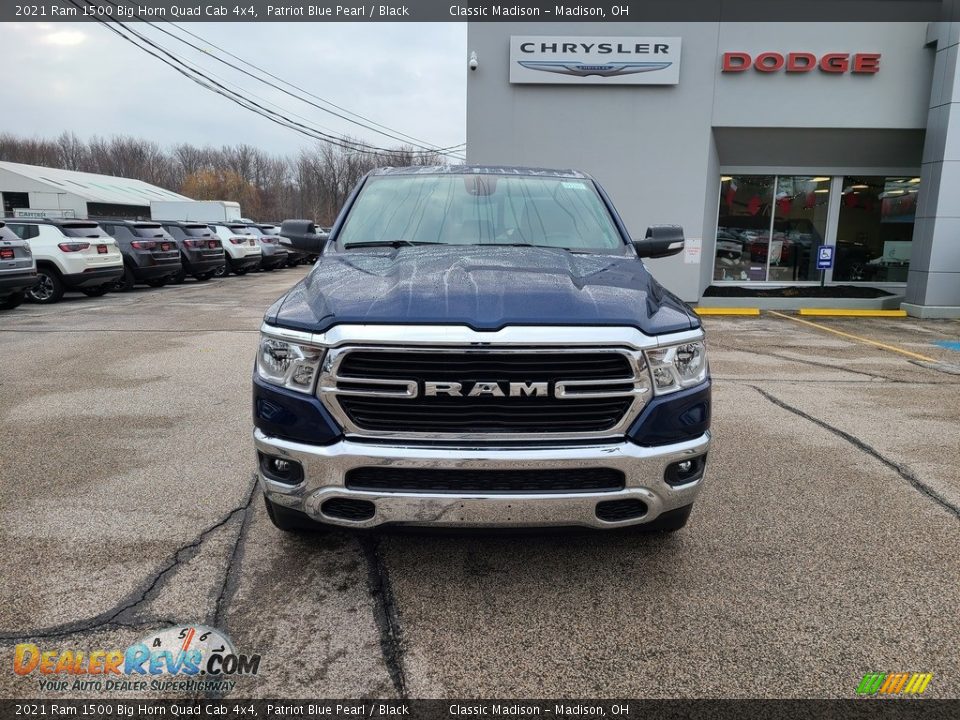 2021 Ram 1500 Big Horn Quad Cab 4x4 Patriot Blue Pearl / Black Photo #7