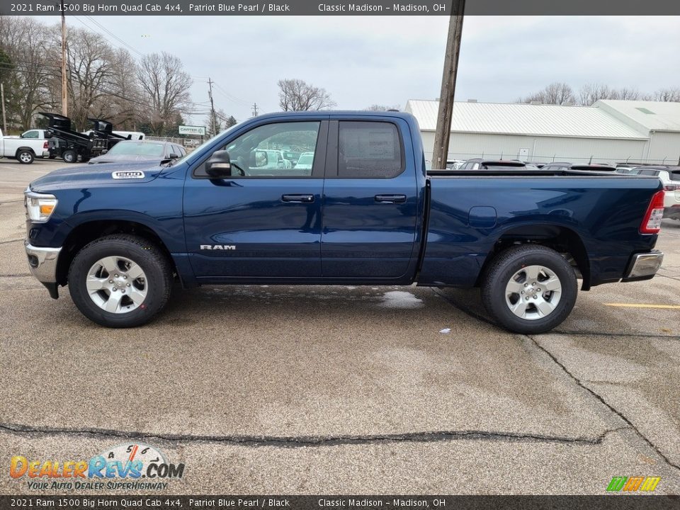 2021 Ram 1500 Big Horn Quad Cab 4x4 Patriot Blue Pearl / Black Photo #8