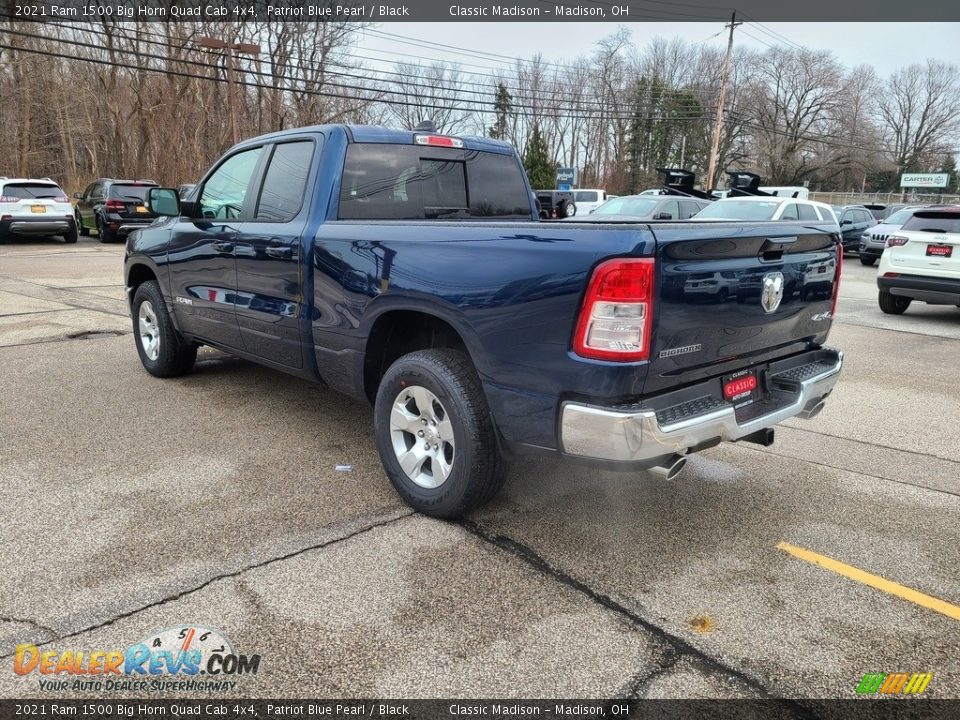 2021 Ram 1500 Big Horn Quad Cab 4x4 Patriot Blue Pearl / Black Photo #9