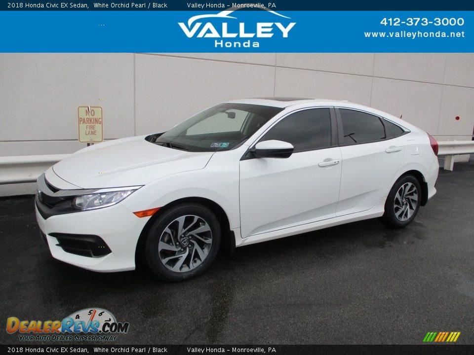 2018 Honda Civic EX Sedan White Orchid Pearl / Black Photo #1