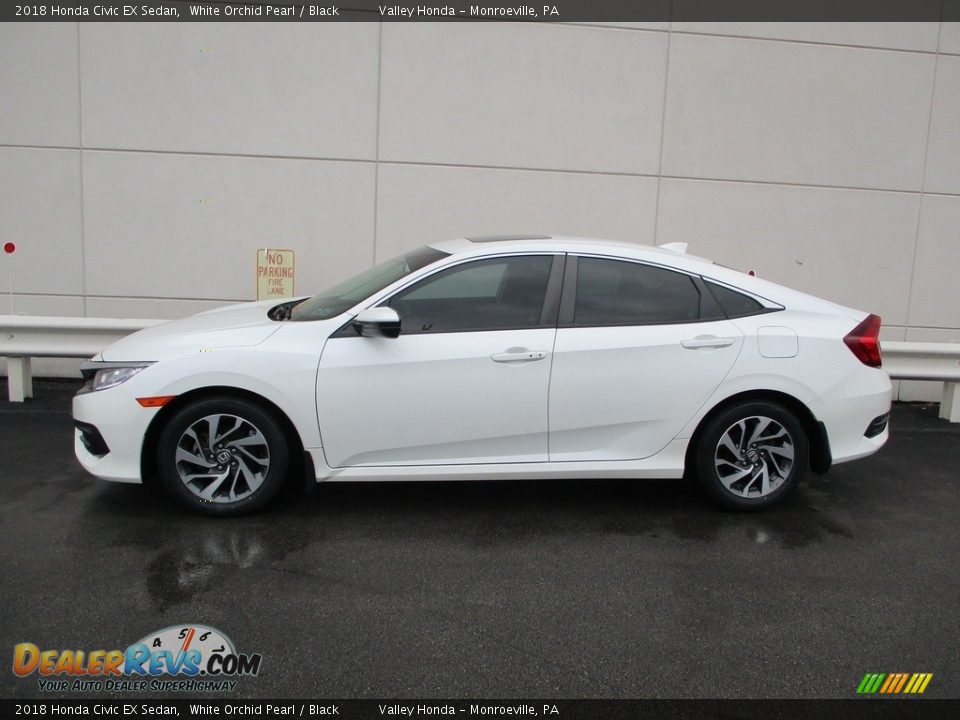 2018 Honda Civic EX Sedan White Orchid Pearl / Black Photo #2