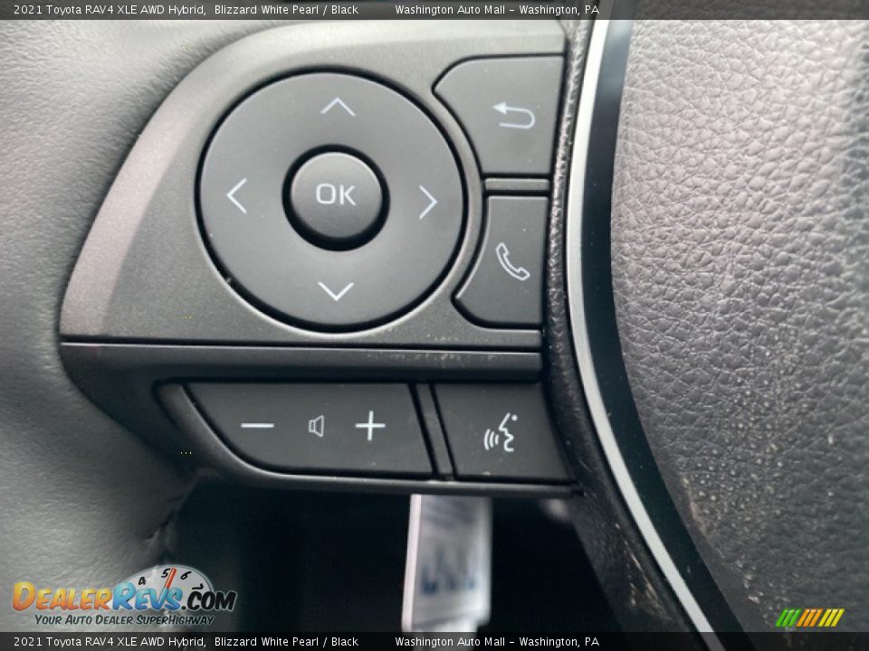 2021 Toyota RAV4 XLE AWD Hybrid Blizzard White Pearl / Black Photo #6