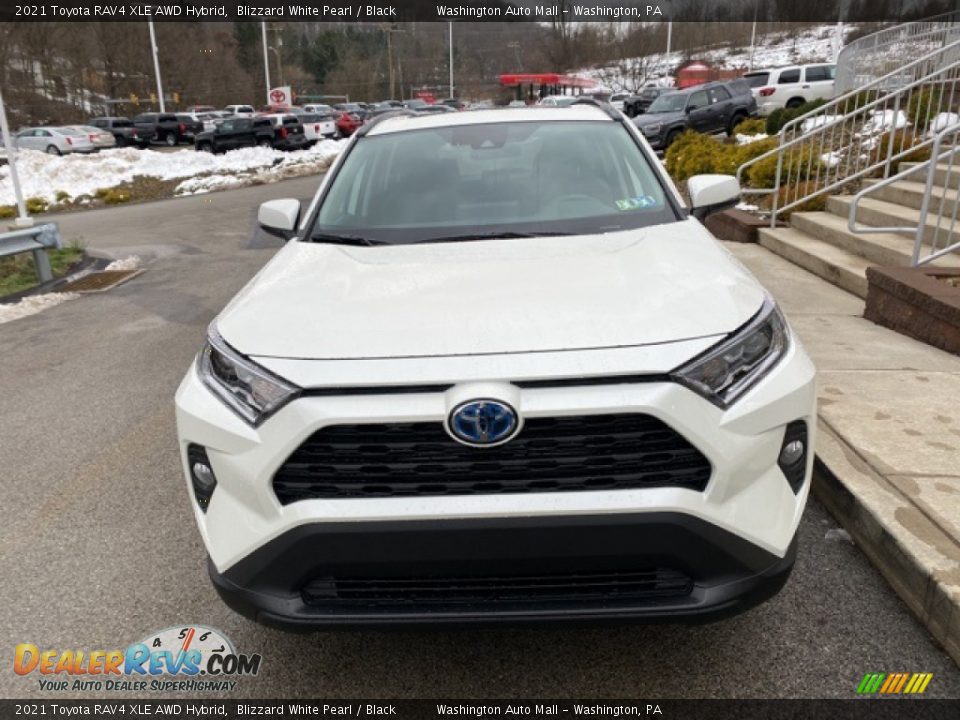 2021 Toyota RAV4 XLE AWD Hybrid Blizzard White Pearl / Black Photo #12
