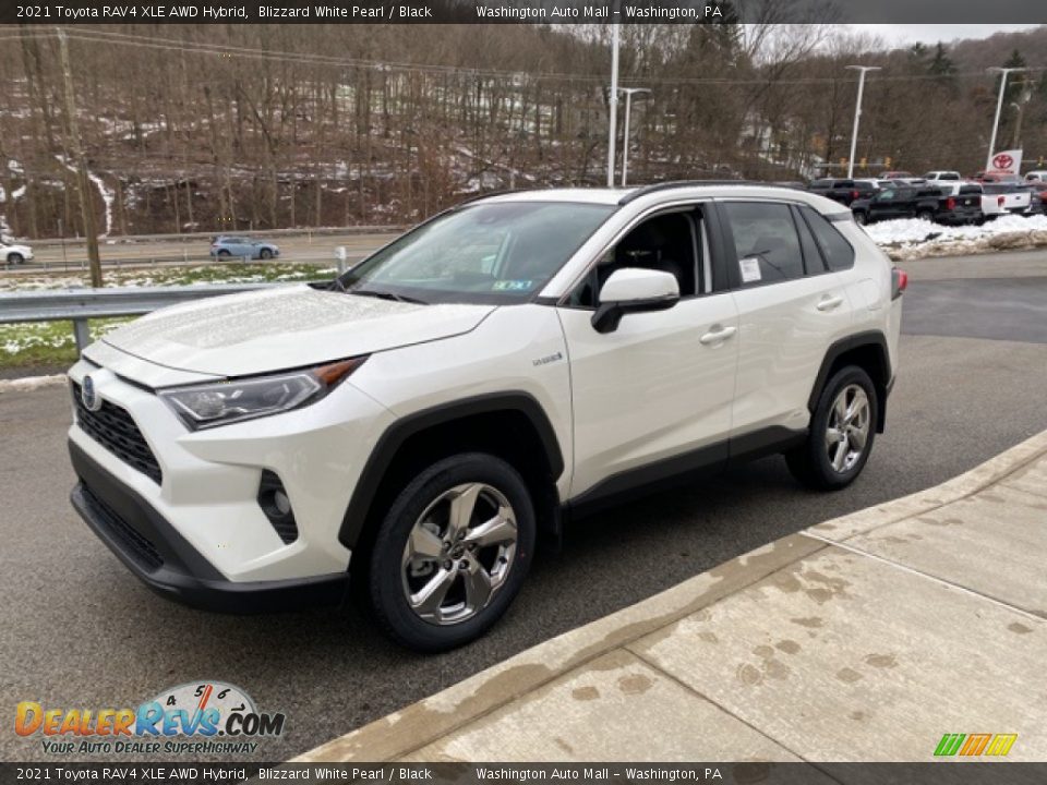 2021 Toyota RAV4 XLE AWD Hybrid Blizzard White Pearl / Black Photo #13